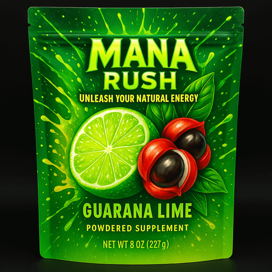 Mana Rush Guarana Lime – Natural Zesty Energy Boost