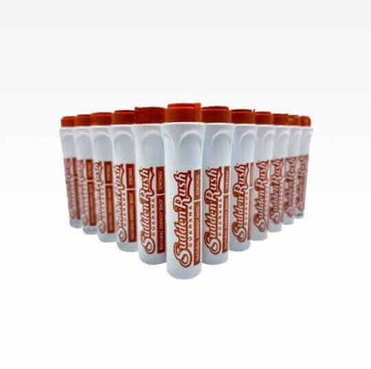 Brown Guarana Energy SuddenRush Strong Brown Guarana Energy Shot 1 shot / 11ml contains 165mg of caffeine from guarana (1500mg / 100ml) Ingredients: water, sugar, fructose, guarana extract 12.5%, flavor, citric acid SuddenRush Guarana "Natural Energy Shot